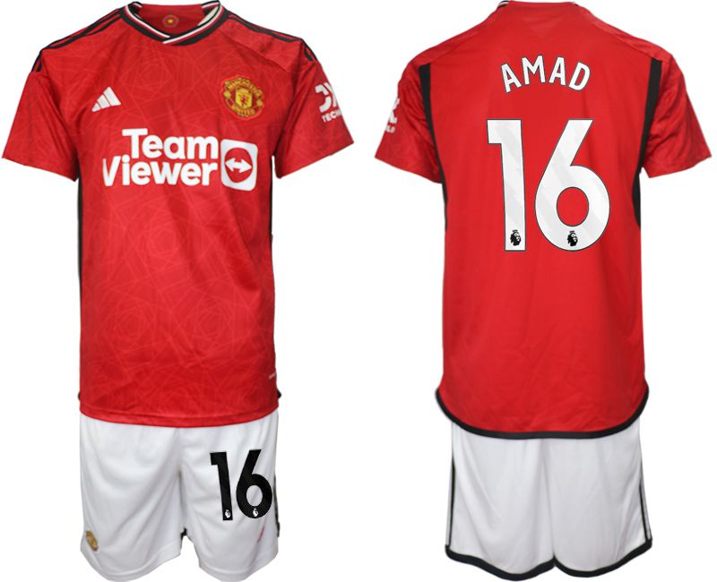 Men 2023-2024 Club Manchester United home red #16 Soccer Jersey->->Soccer Club Jersey